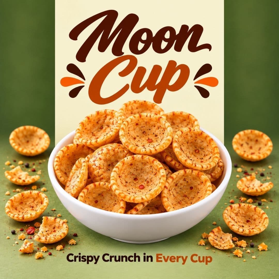 MODISON Moon Cup Indian Snacks Crispy Masala Puffs 180g