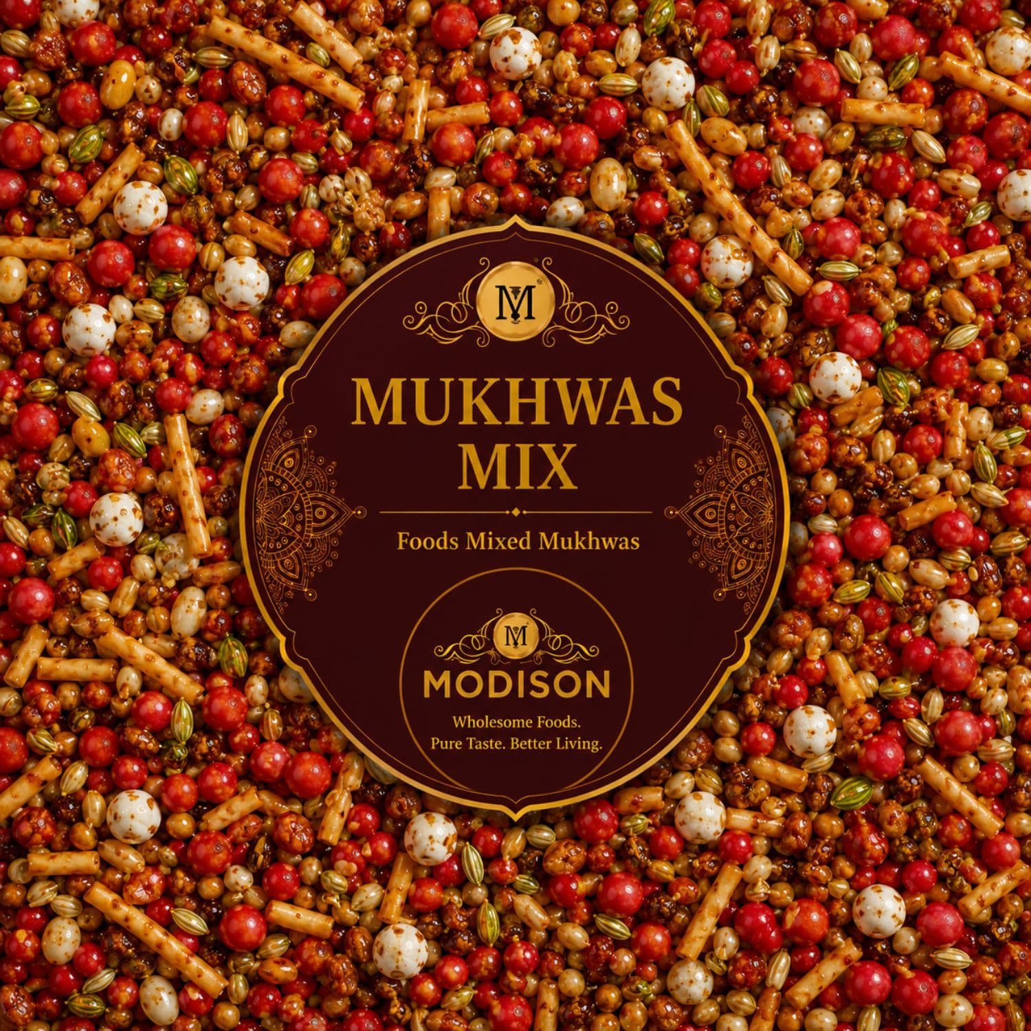 MODISON Mukhwas Mix Indian Mouth Freshener Rose Flavoured 100g by Modison, view 5