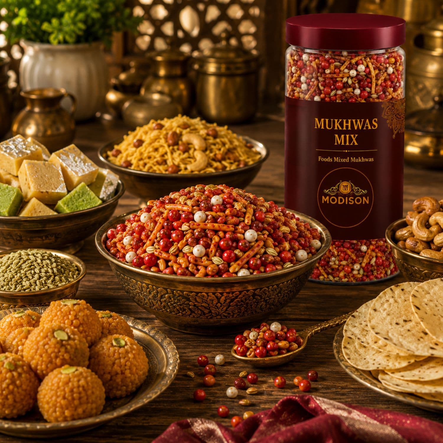 MODISON Mukhwas Mix Indian Mouth Freshener Rose Flavoured 100g by Modison, view 7