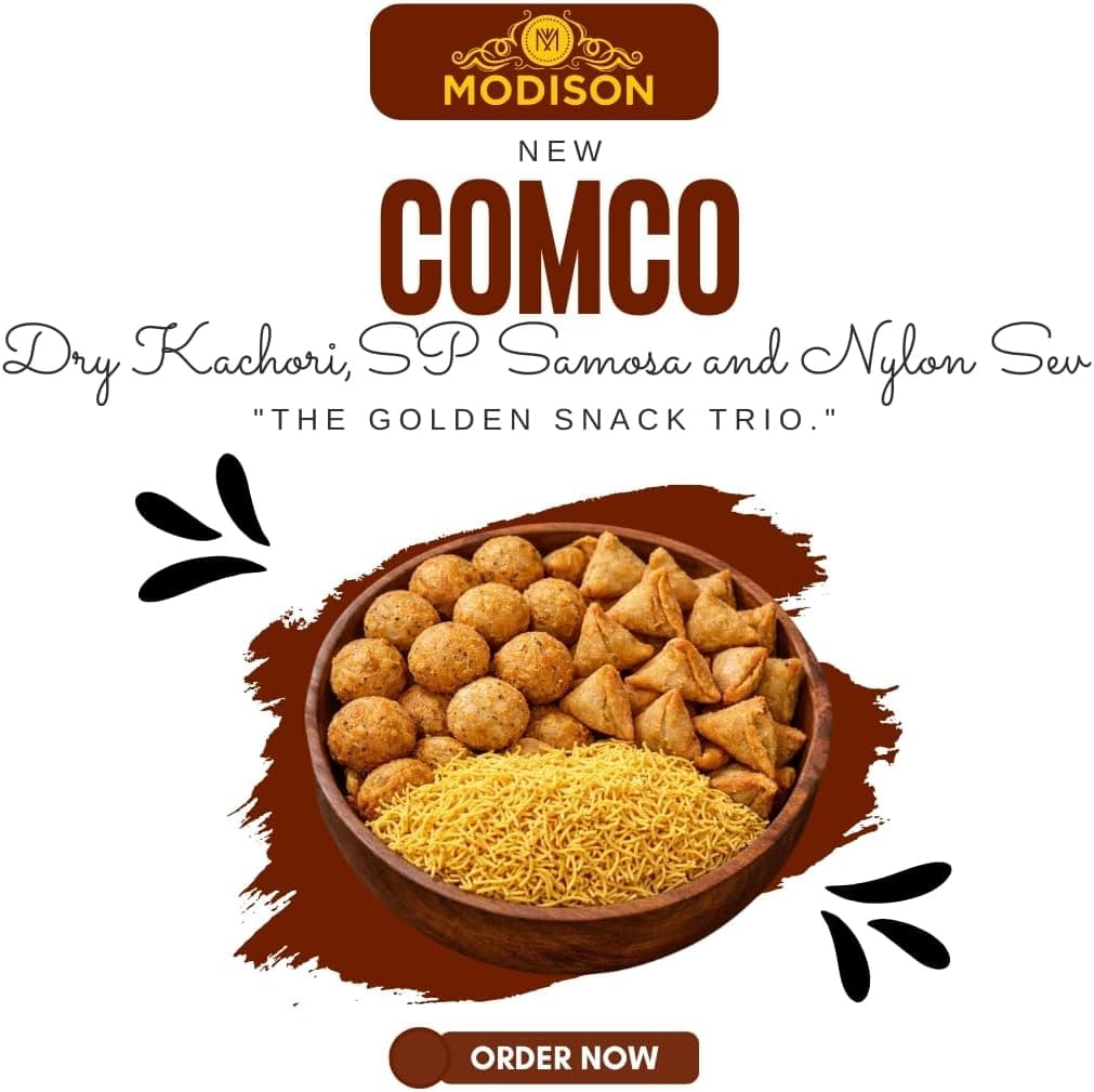 MODISON Namkeen Combo Indian Snacks 540g Party Mix 3 Pack by Modison, view 2