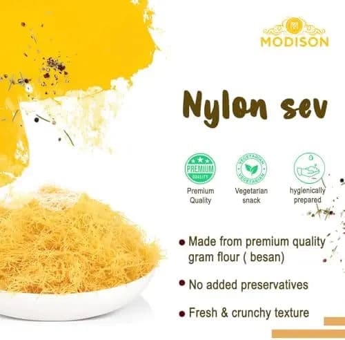 MODISON Nylon Sev Indian Snacks Crispy Gram Flour 180g alternate image