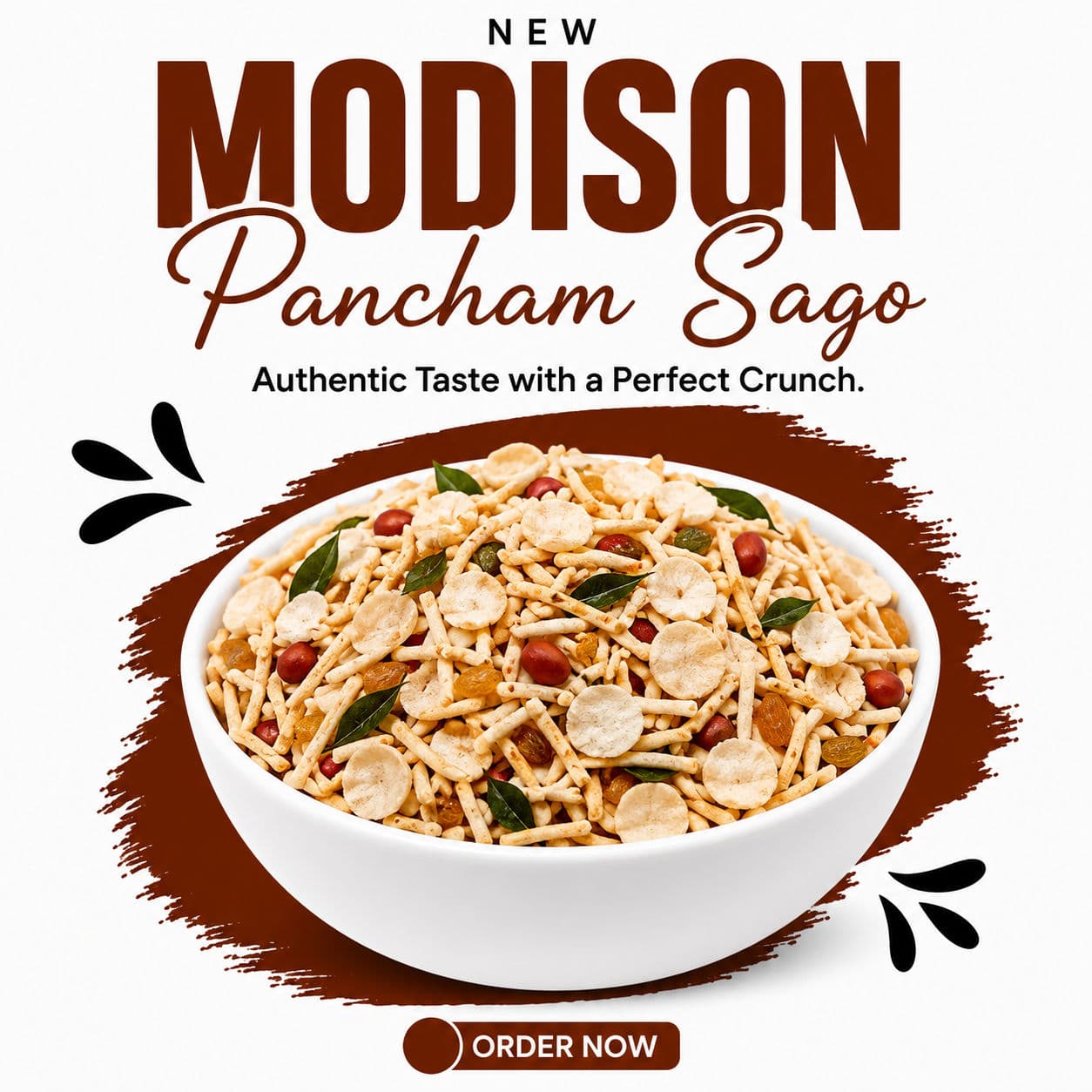 MODISON Pancham Sago Indian Namkeen Crunchy Sabudana Blend 180g