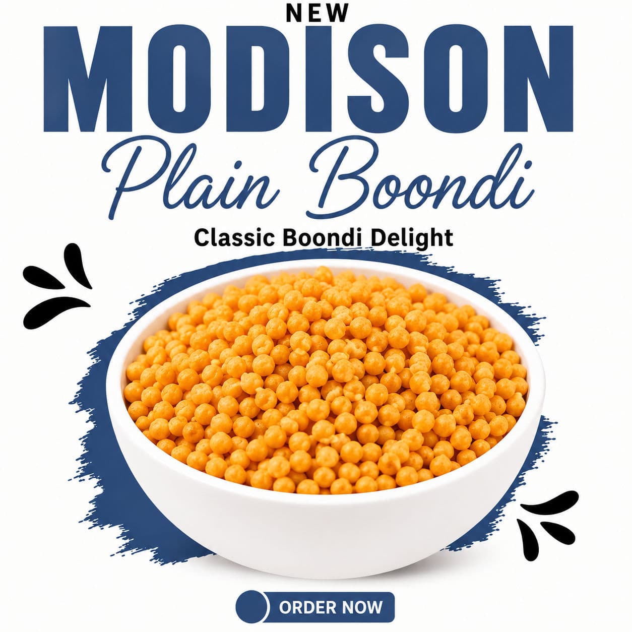 MODISON Plain Boondi Indian Snacks Crunchy Fresh 180g