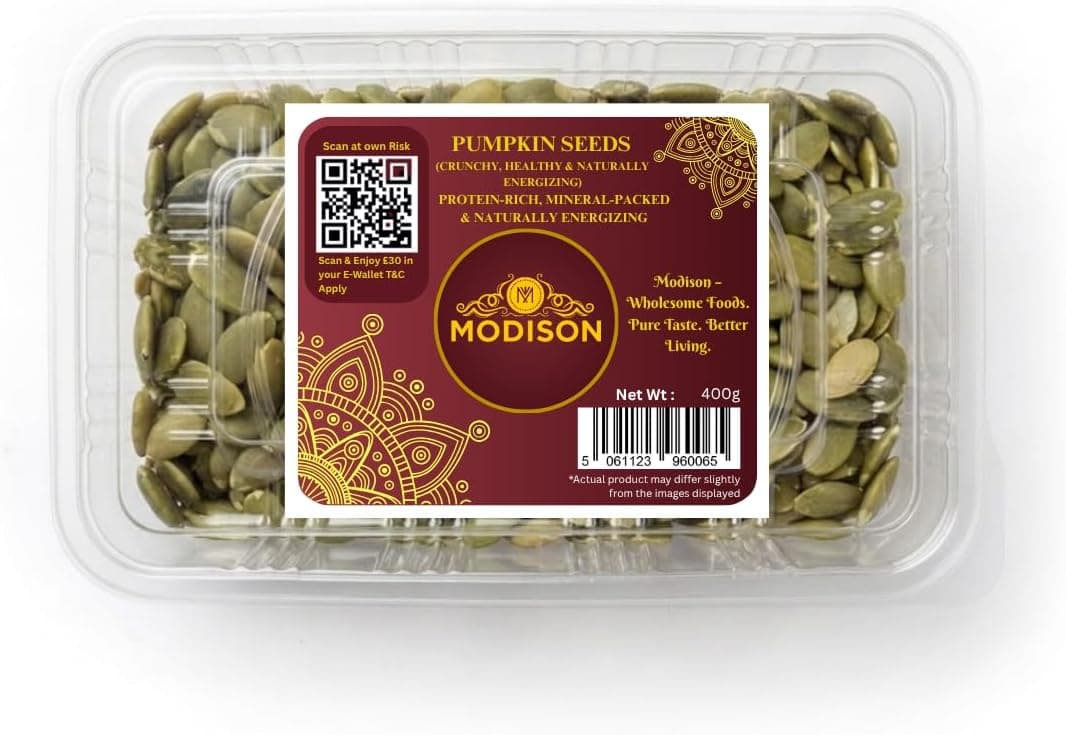 MODISON Pumpkin Seeds Superfoods Natural Pepitas Protein Fibre 400g by Modison, view 1