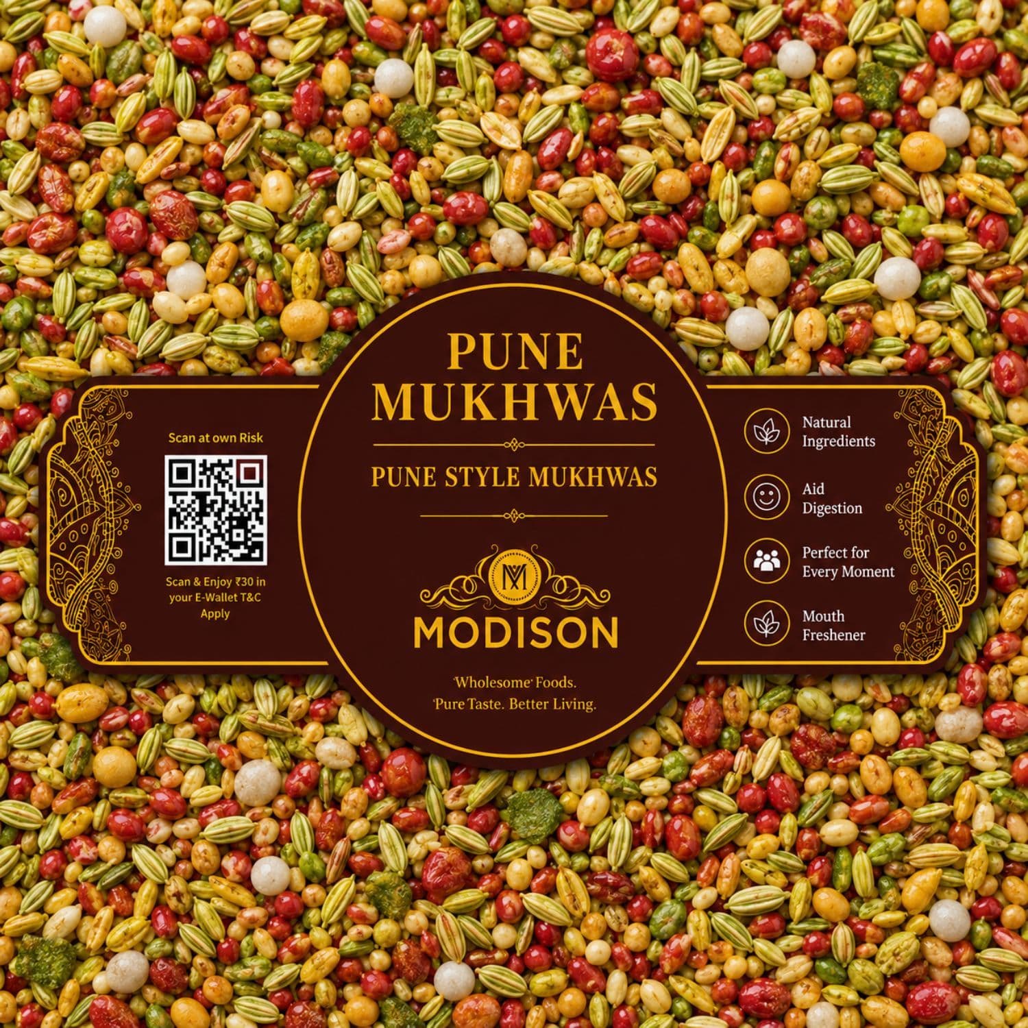 MODISON Pune Mukhwas Indian Mouth Freshener Fennel Coriander 100g by Modison, view 6