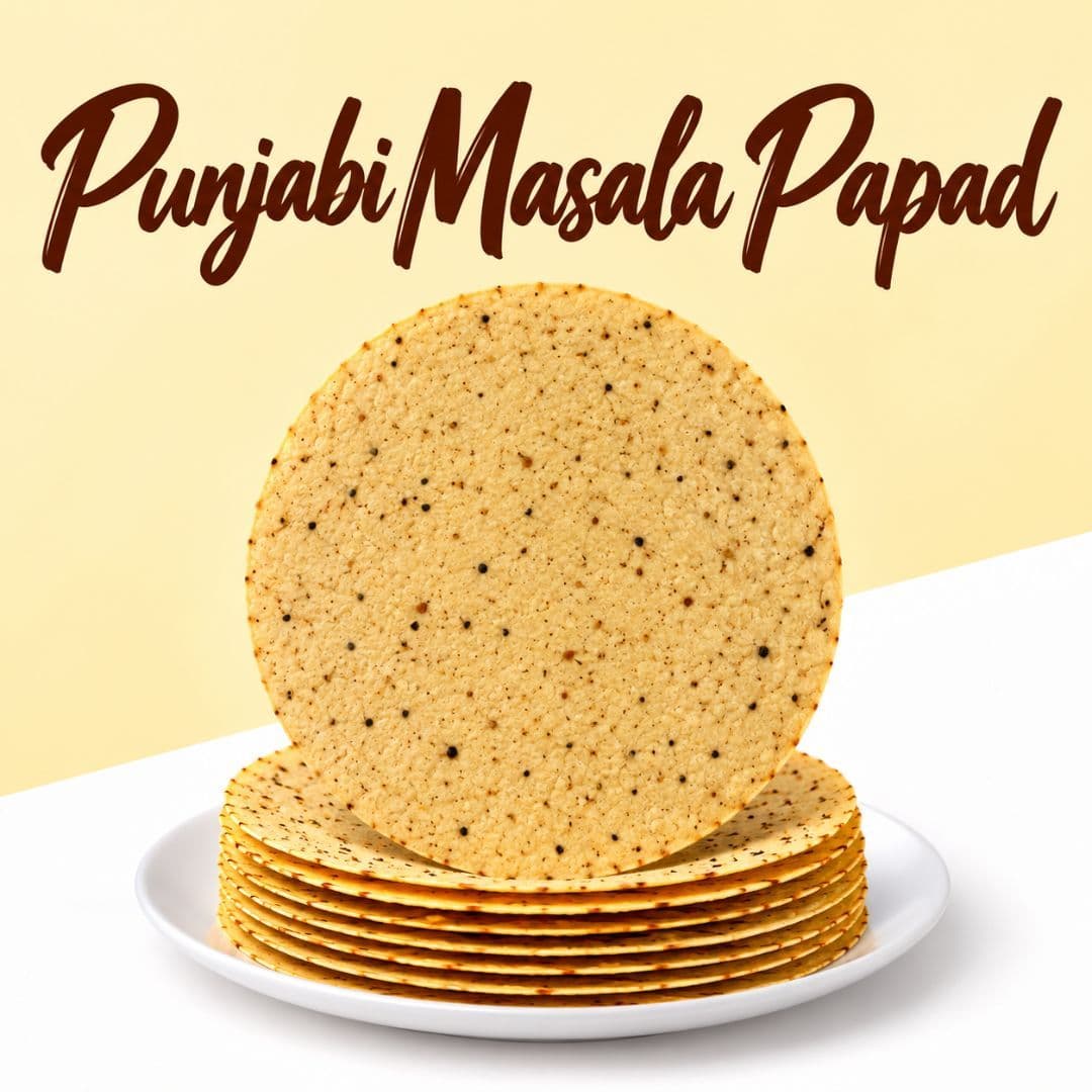 MODISON Punjabi Masala Indian Papad Spicy Lentil Wafer 200g