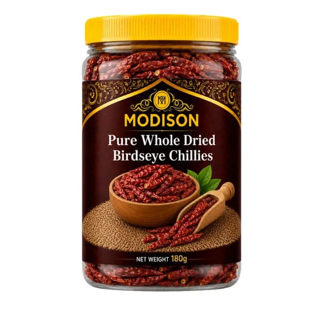 Modison Pure Whole Dried Birdseye Chillies - 50g