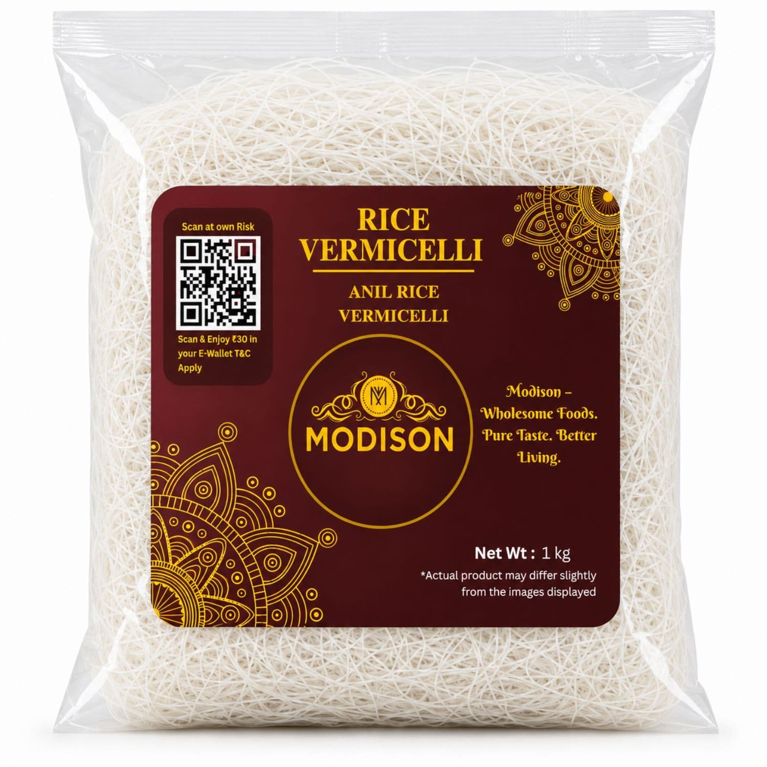 MODISON Rice Vermicelli Rice Noodles Ready to Cook 1kg by Modison