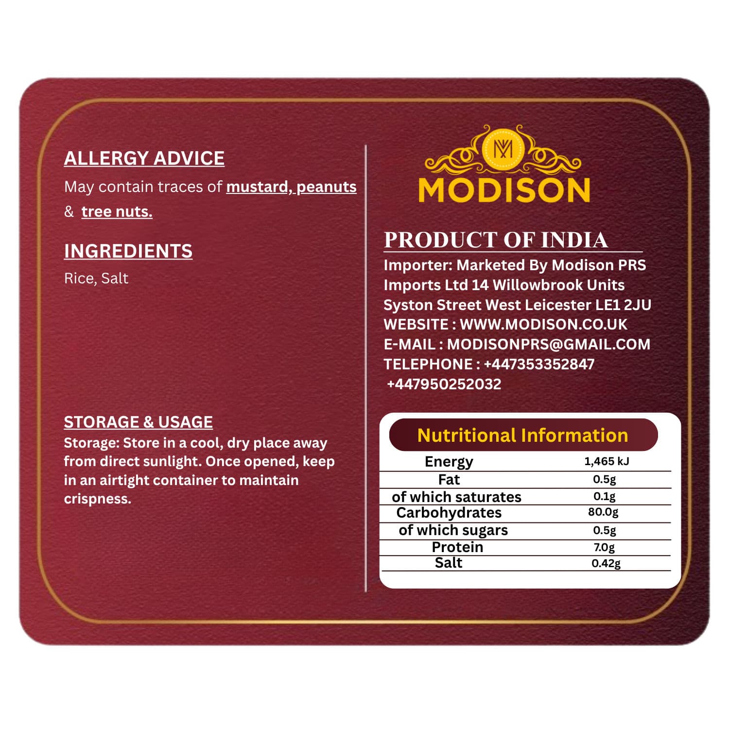 MODISON Rice Vermicelli Rice Noodles Ready to Cook 1kg by Modison, view 9