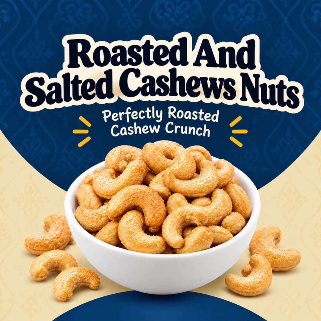MODISON Roasted Cashews Indian Dry Fruit Salted Kaju 180g