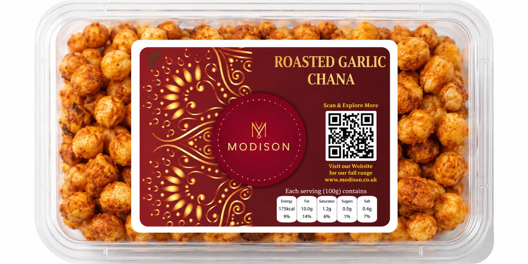 MODISON ROASTED CHANA (CHICKPEAS) GARLIC FLAVOUR