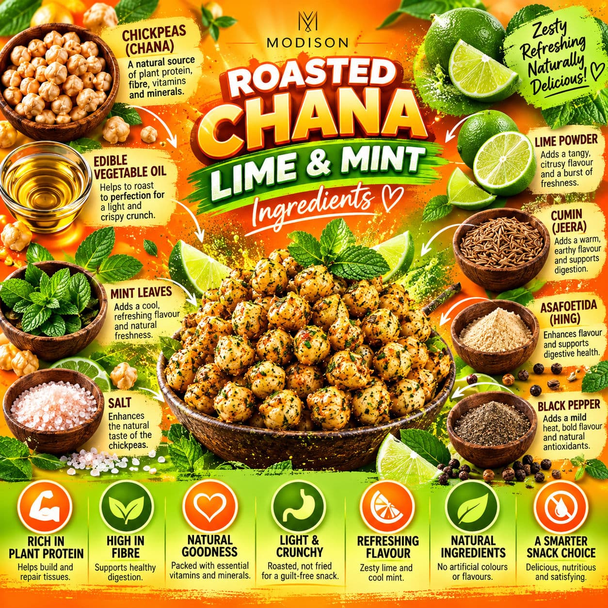 MODISON ROASTED CHANA LIME & MINT alternate image