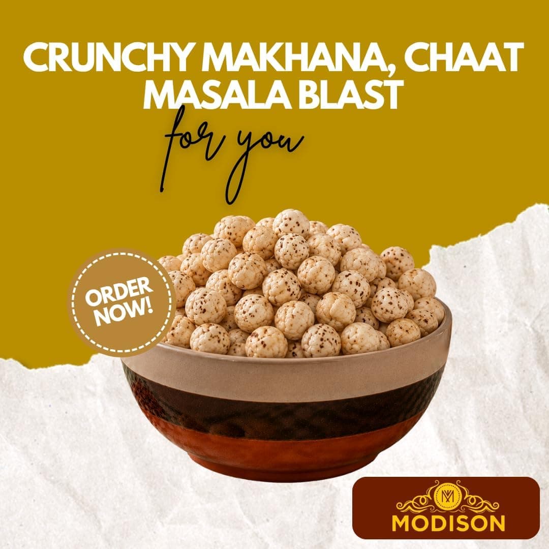 MODISON Roasted Makhana Healthy Snacks Chaat Masala Blast 80g by Modison, view 2