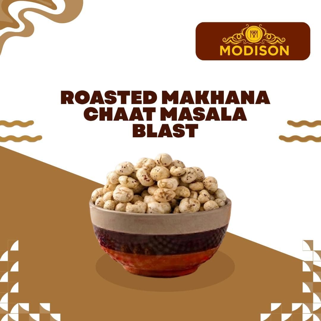 MODISON Roasted Makhana Healthy Snacks Chaat Masala Blast 80g by Modison, view 3