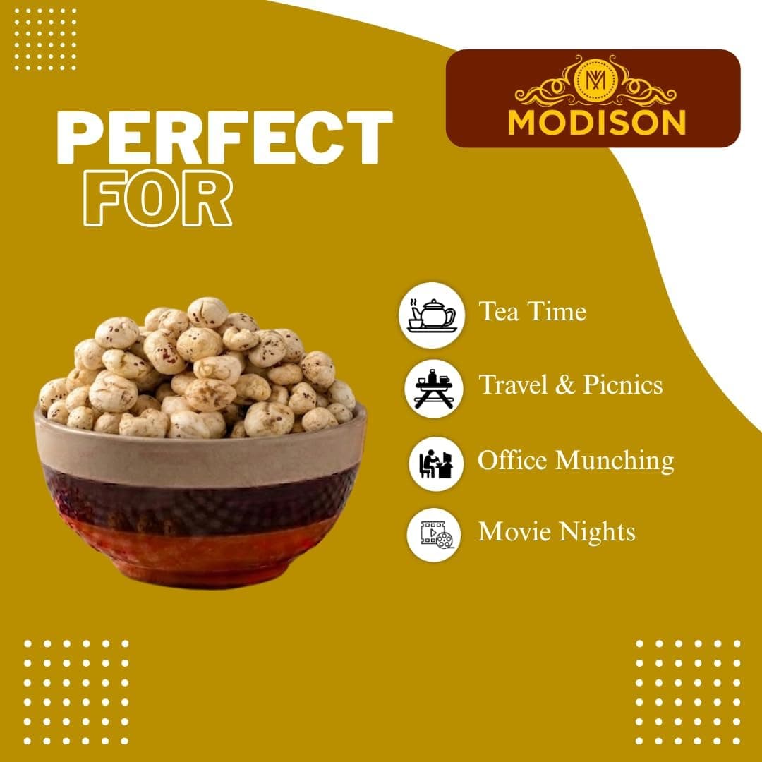 MODISON Roasted Makhana Healthy Snacks Chaat Masala Blast 80g by Modison, view 6