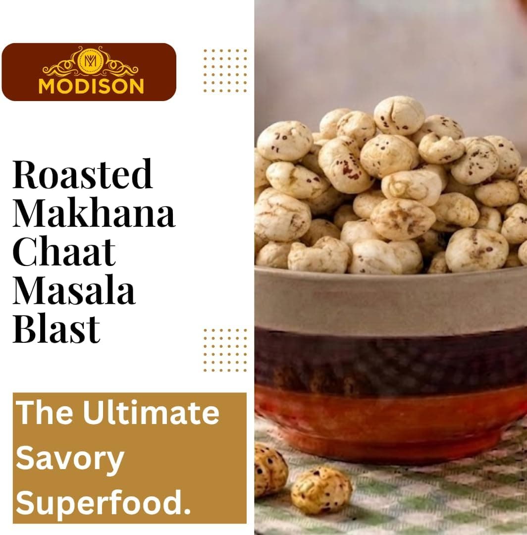 MODISON Roasted Makhana Healthy Snacks Chaat Masala Blast 80g by Modison, view 7