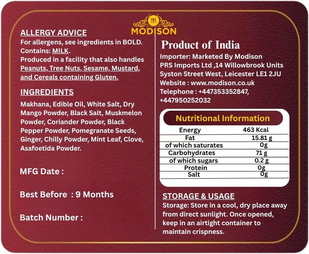 MODISON Roasted Makhana Healthy Snacks Chaat Masala Blast 80g by Modison, view 9