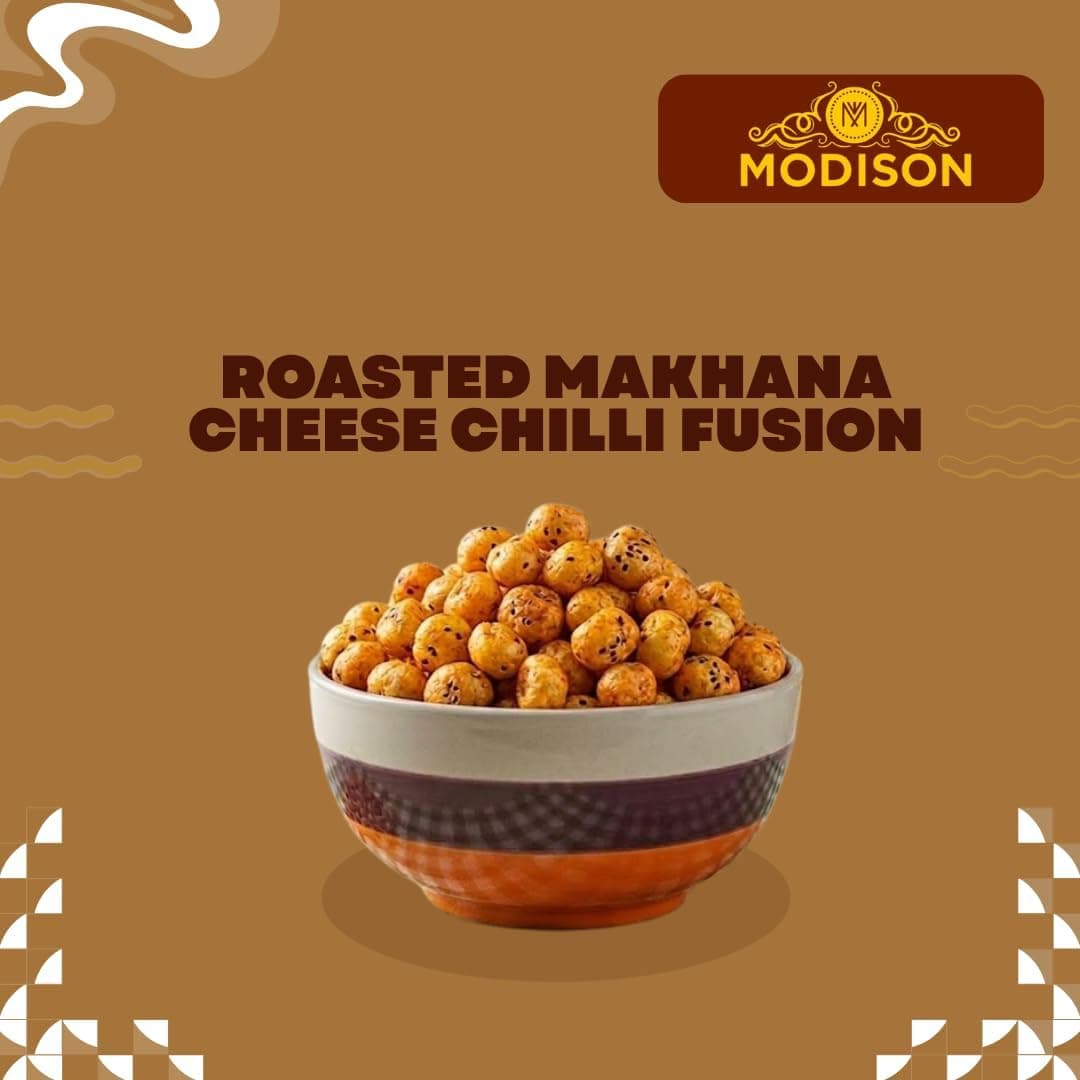 MODISON Roasted Makhana Healthy Snacks Cheese Chilli Fusion 80g by Modison, view 2