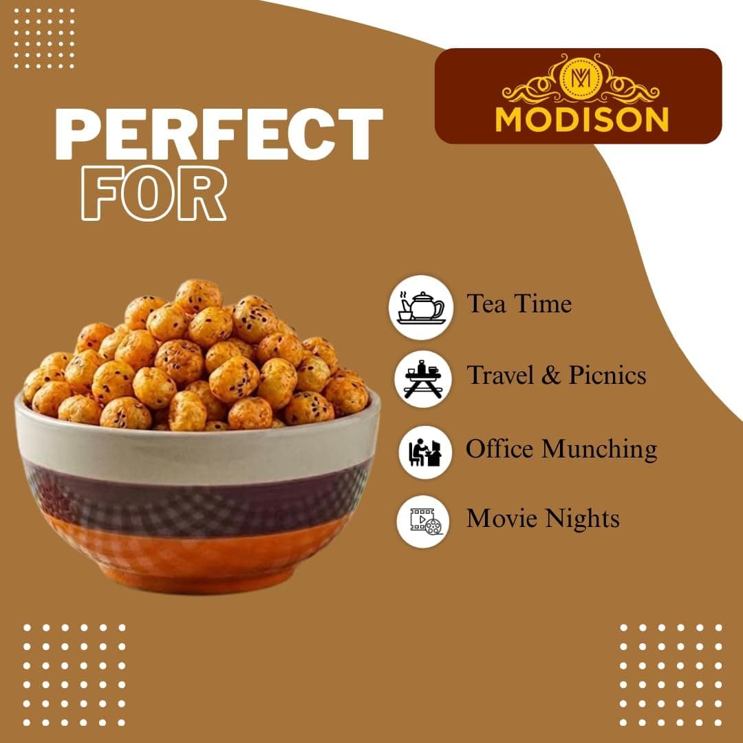 MODISON Roasted Makhana Healthy Snacks Cheese Chilli Fusion 80g by Modison, view 5