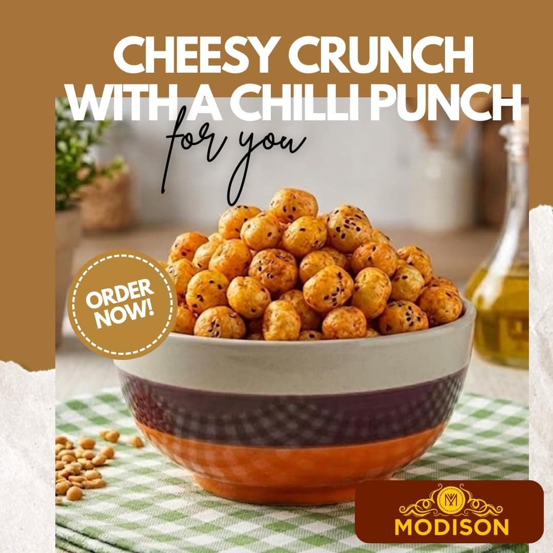 MODISON Roasted Makhana Healthy Snacks Cheese Chilli Fusion 80g by Modison, view 8