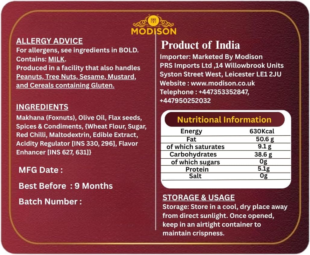 MODISON Roasted Makhana Healthy Snacks Cheese Chilli Fusion 80g by Modison, view 9