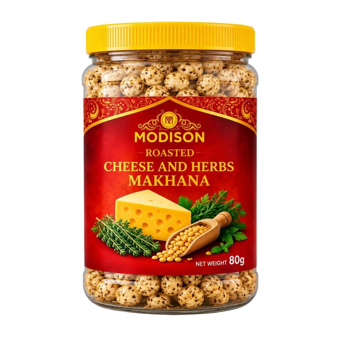 MODISON Roasted Makhana Healthy Snacks Cheese Herbs 80g alternate image