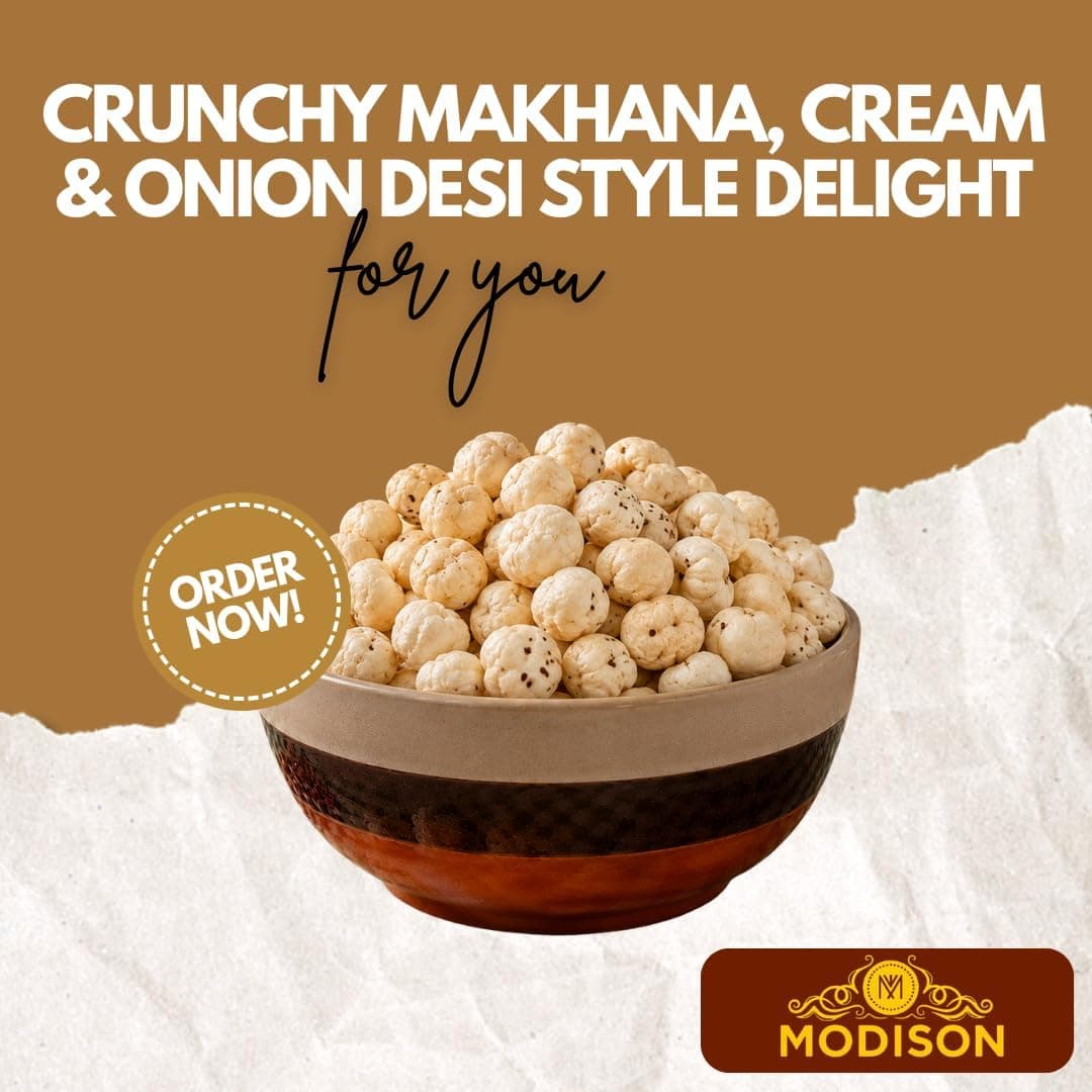 MODISON Roasted Makhana Healthy Snacks Cream Onion 80g by Modison, view 2