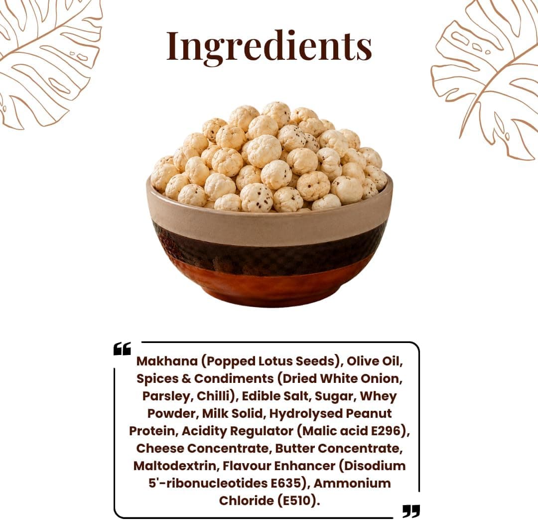 MODISON Roasted Makhana Healthy Snacks Cream Onion 80g by Modison, view 3