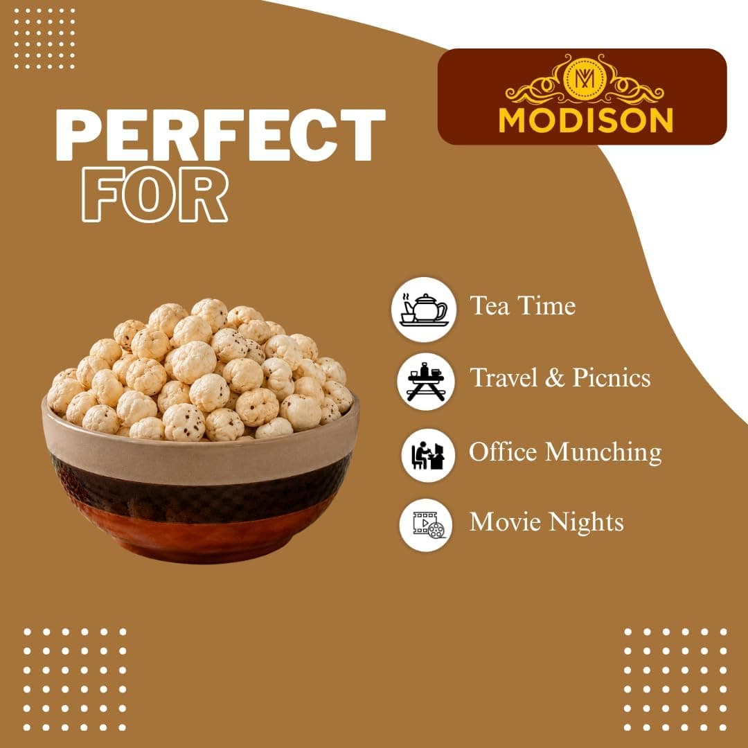 MODISON Roasted Makhana Healthy Snacks Cream Onion 80g by Modison, view 5