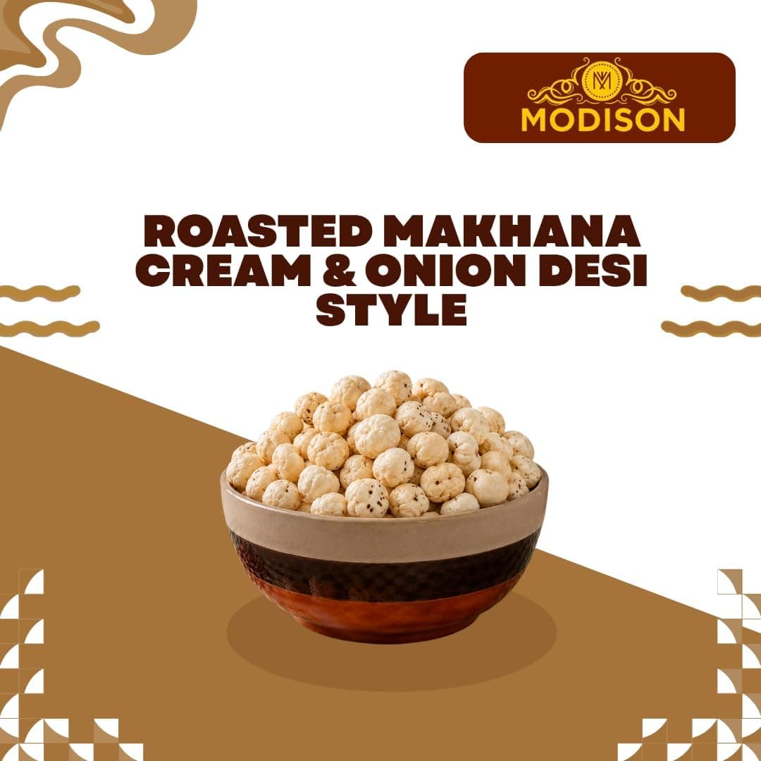 MODISON Roasted Makhana Healthy Snacks Cream Onion 80g by Modison, view 8