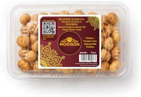 MODISON Roasted Makhana Healthy Snacks Masala Fox Nuts 80g