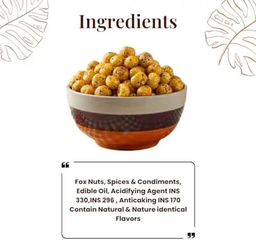 MODISON Roasted Makhana Healthy Snacks Masala Fox Nuts 80g alternate image