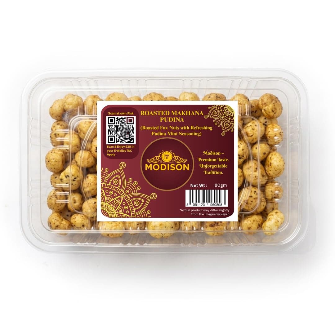 MODISON Roasted Makhana Healthy Snacks Pudina Flavour 80g by Modison, view 1