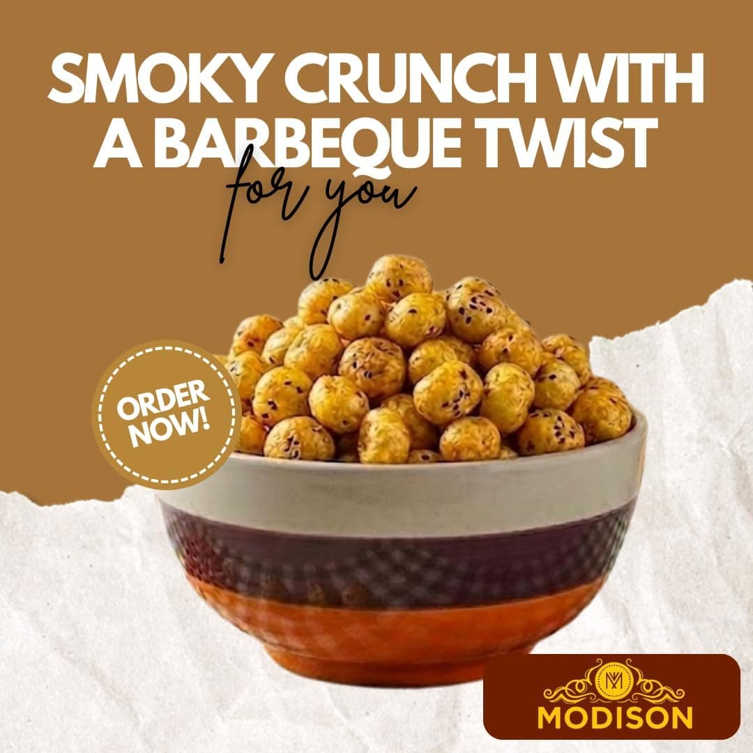MODISON Roasted Makhana Healthy Snacks Smoky Barbeque Masala 80g by Modison, view 6
