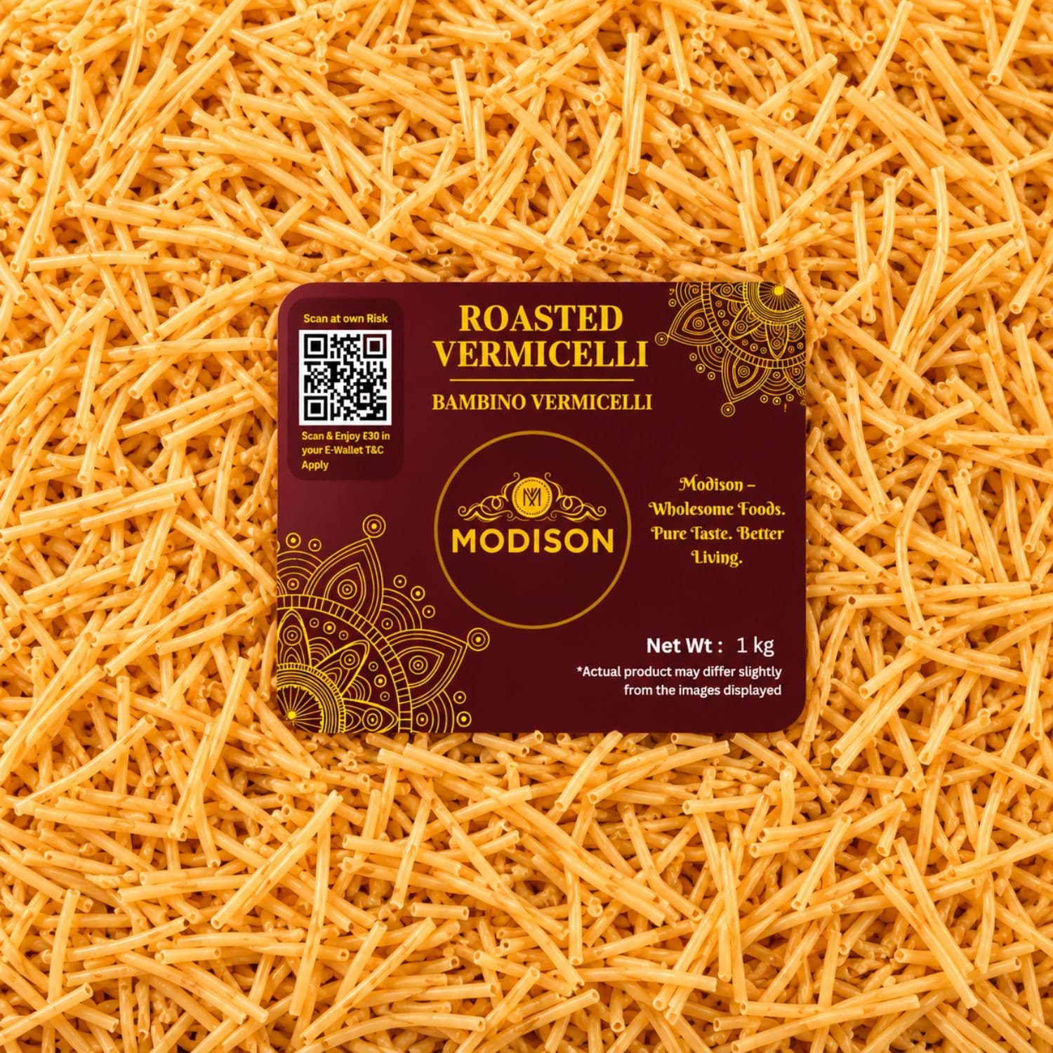 MODISON Roasted Vermicelli Wheat Semolina Ready to Cook 1kg by Modison, view 7