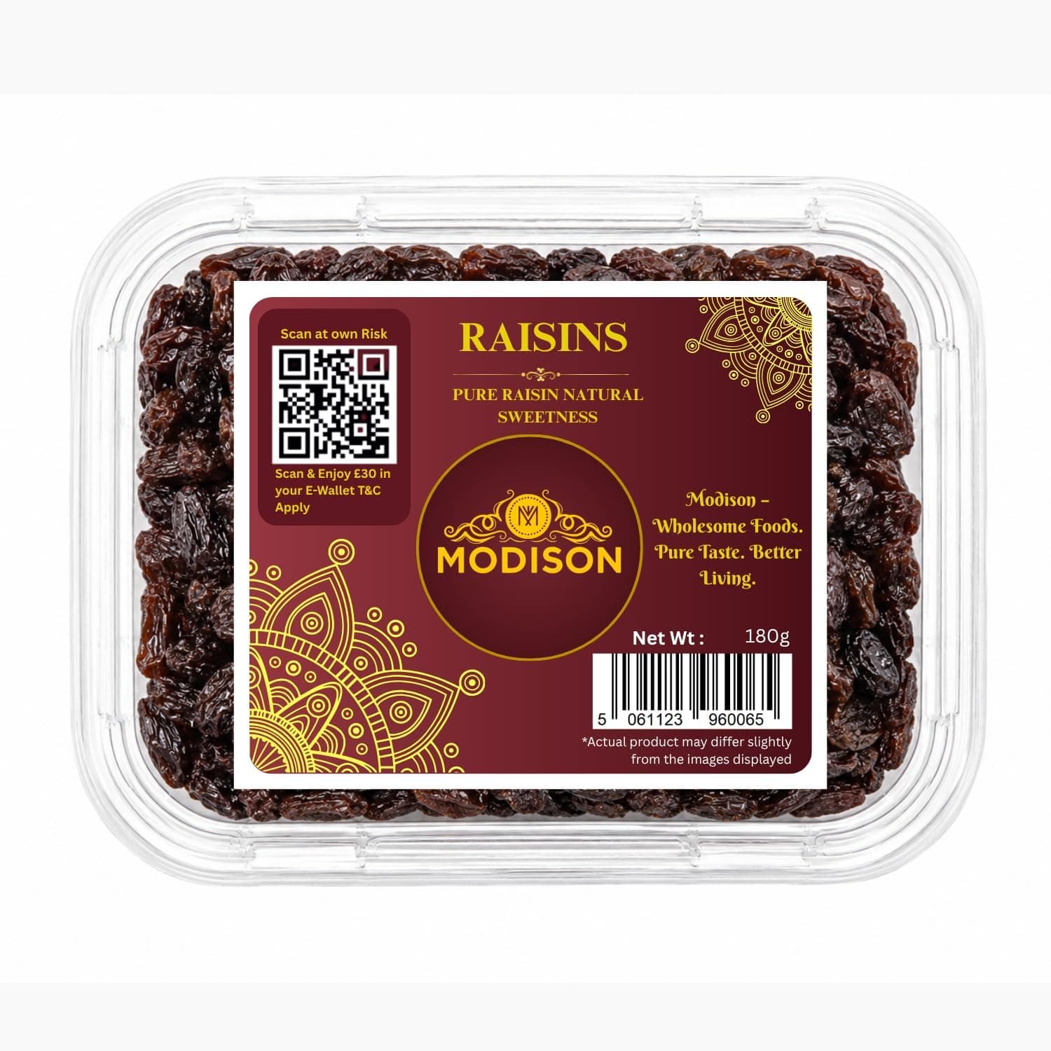 MODISON Seedless Kishmish Dried Fruit Indian Sweet Snack 180g by Modison, view 1