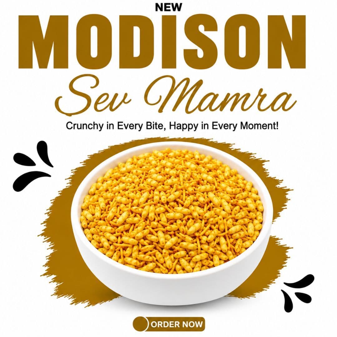 MODISON Sev Mamra Indian Snacks Puffed Rice Mix 180g