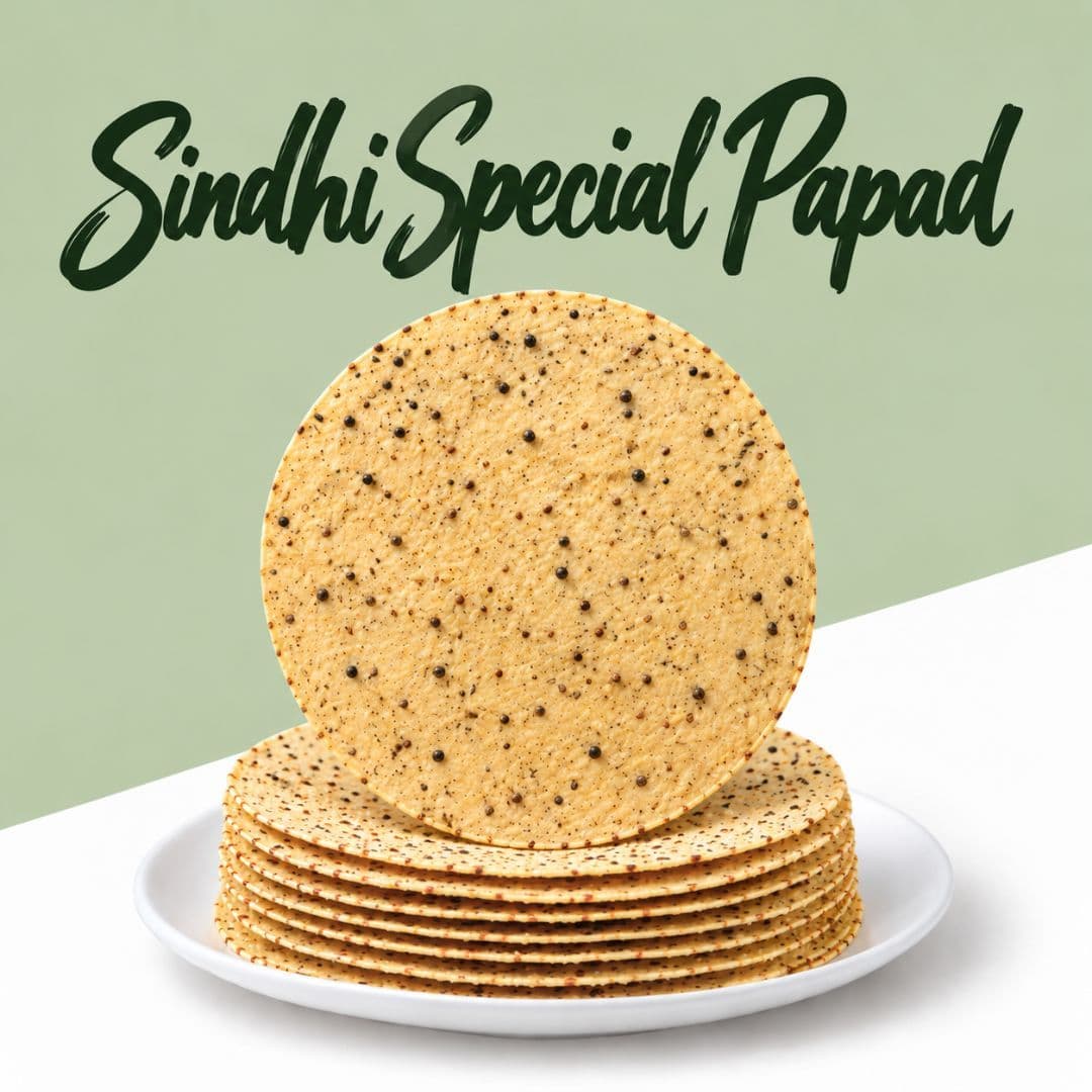 MODISON Sindhi Special Indian Papad Black Pepper Cumin 200g