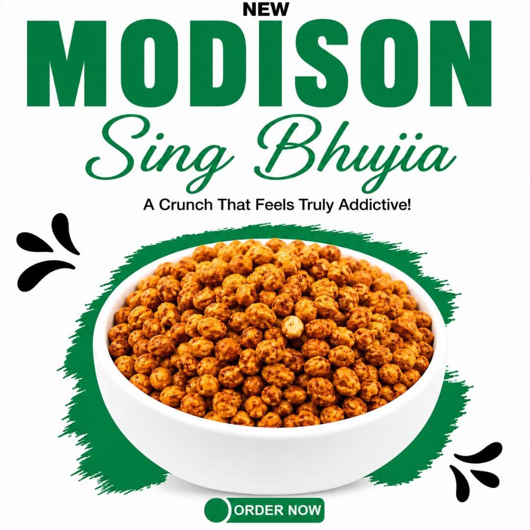 MODISON Sing Bhujia Indian Snacks Spicy Masala Peanuts 180g