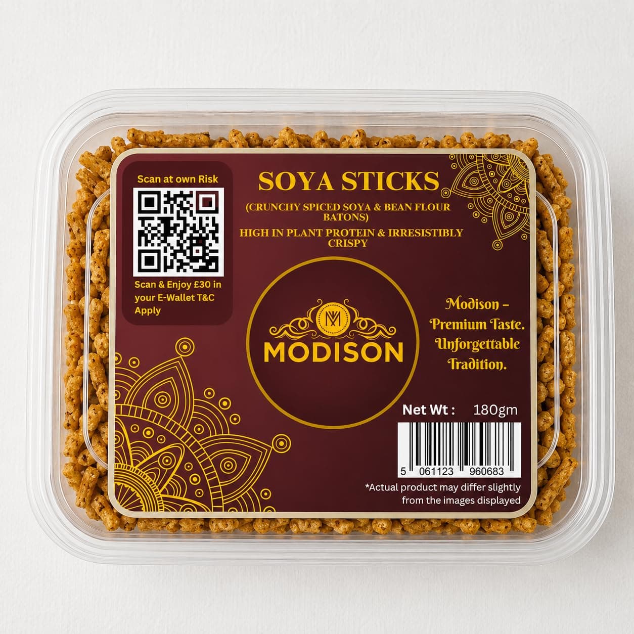 MODISON Soya Sticks Healthy Snacks Crispy Protein Rich 180g by Modison, view 1