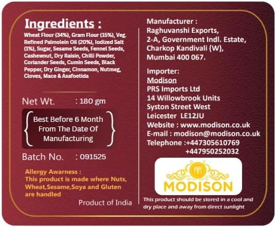 MODISON SP Samosa Indian Snacks Chatpata Spicy 180g by Modison, view 8