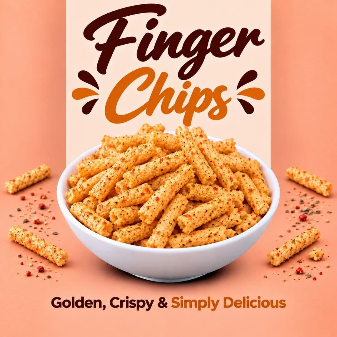 MODISON Spicy Finger Chips Indian Snacks Potato Crisps 180g