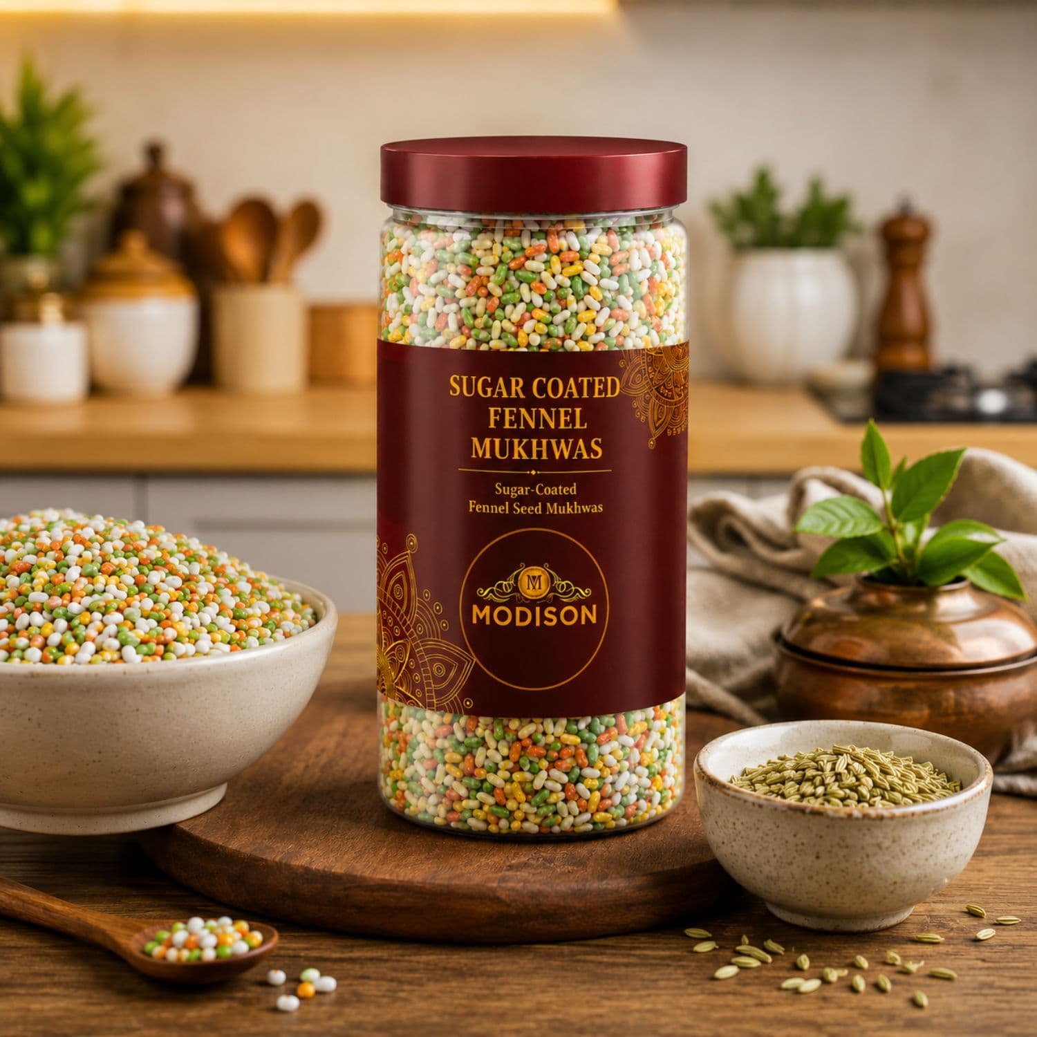 MODISON Sugar Coated Fennel Indian Mouth Freshener Saunf 100g by Modison, view 8