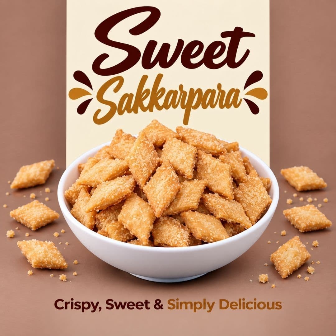 MODISON Sweet Sakkarpara Indian Sweets Crunchy Wheat Bites 180g