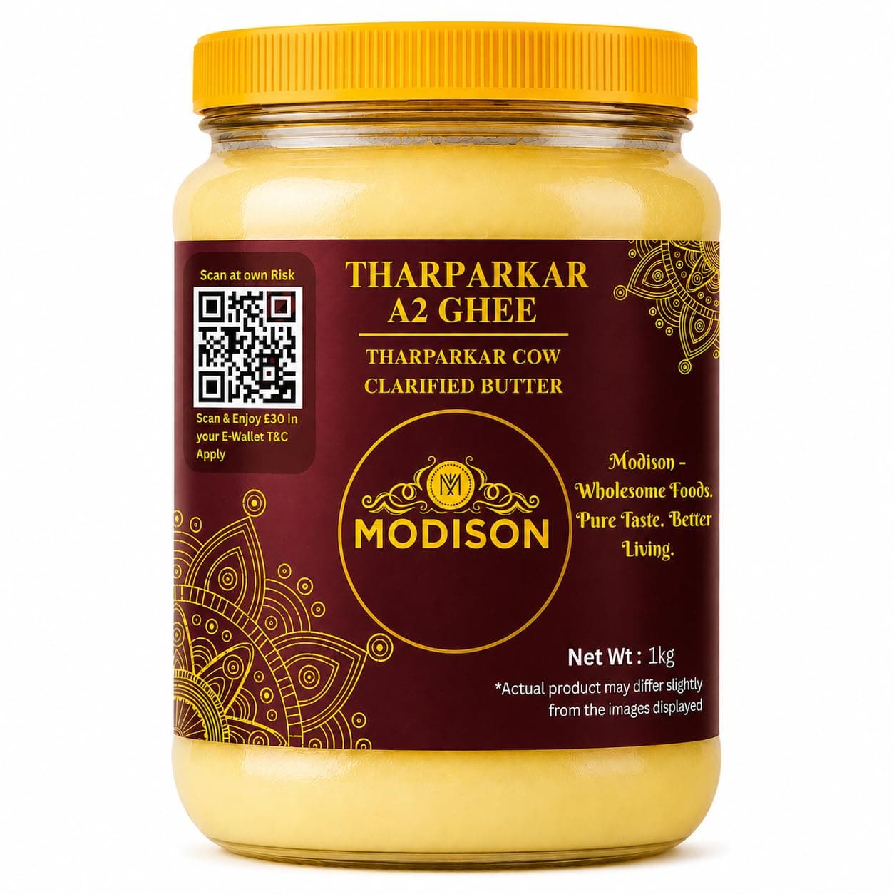 MODISON Tharparkar A2 Cow Ghee Clarified Butter 1kg by Modison, view 1