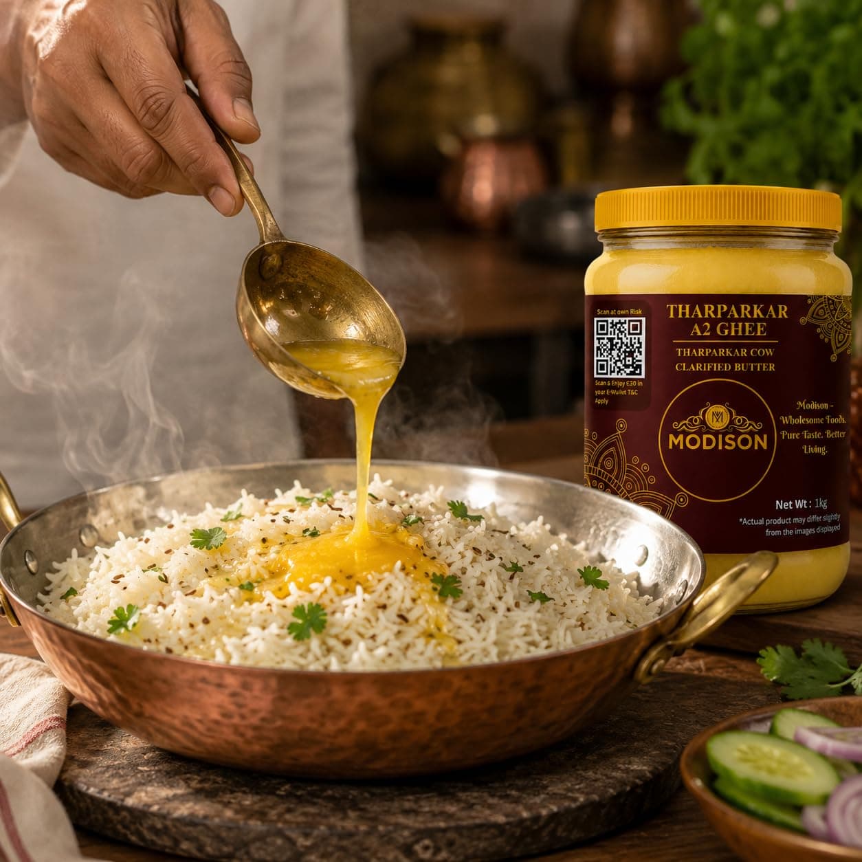 MODISON Tharparkar A2 Cow Ghee Clarified Butter 1kg by Modison, view 5