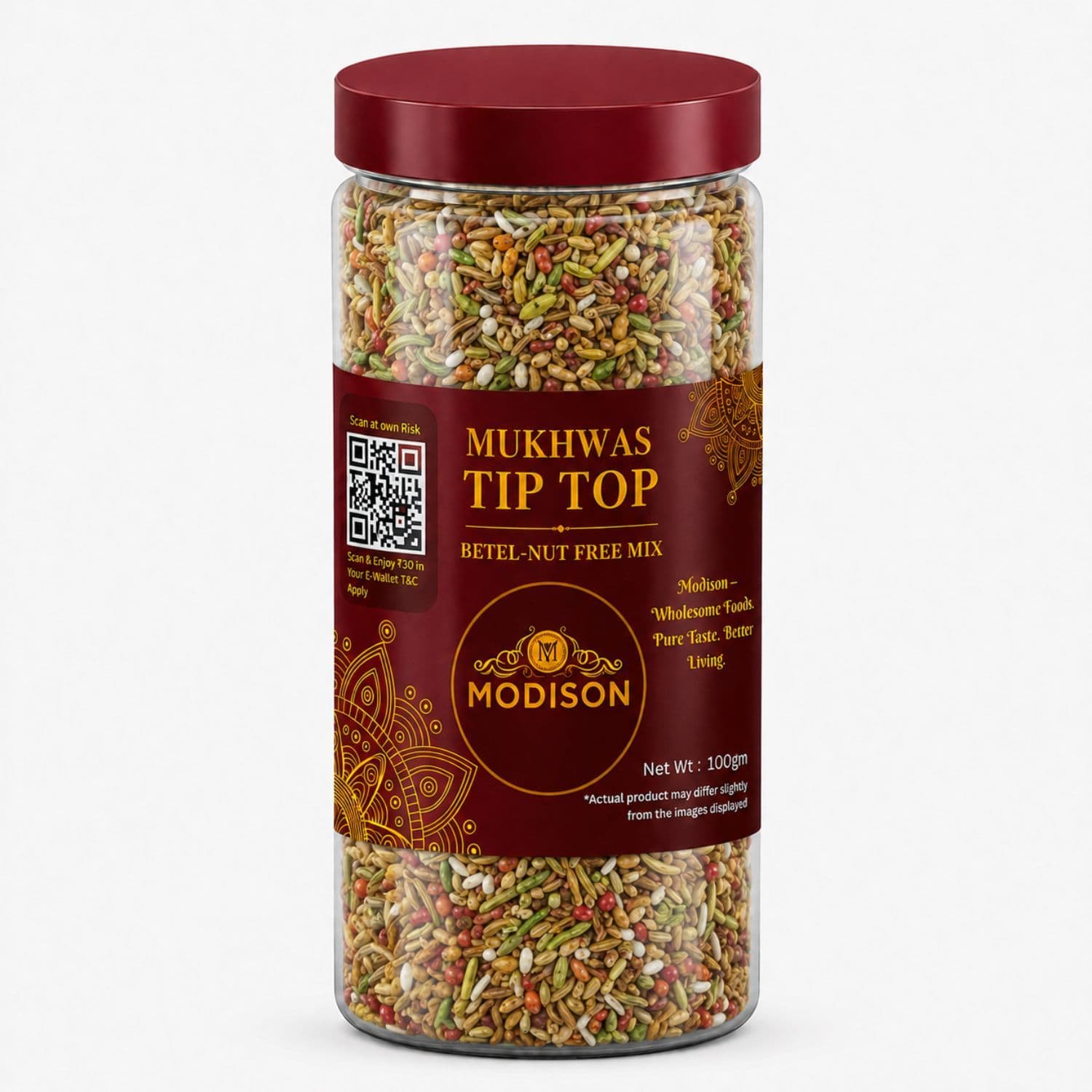 MODISON Tiptop Mukhwas Indian Mouth Freshener Fennel Aniseed 100g by Modison, view 1