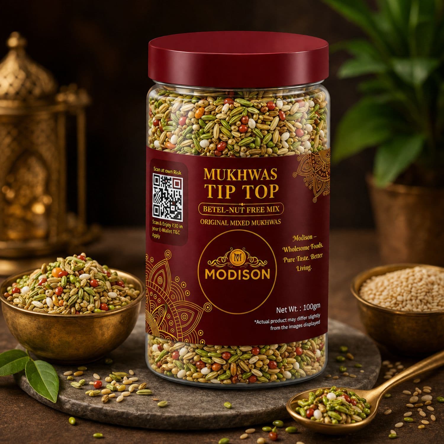 MODISON Tiptop Mukhwas Indian Mouth Freshener Fennel Aniseed 100g by Modison, view 7