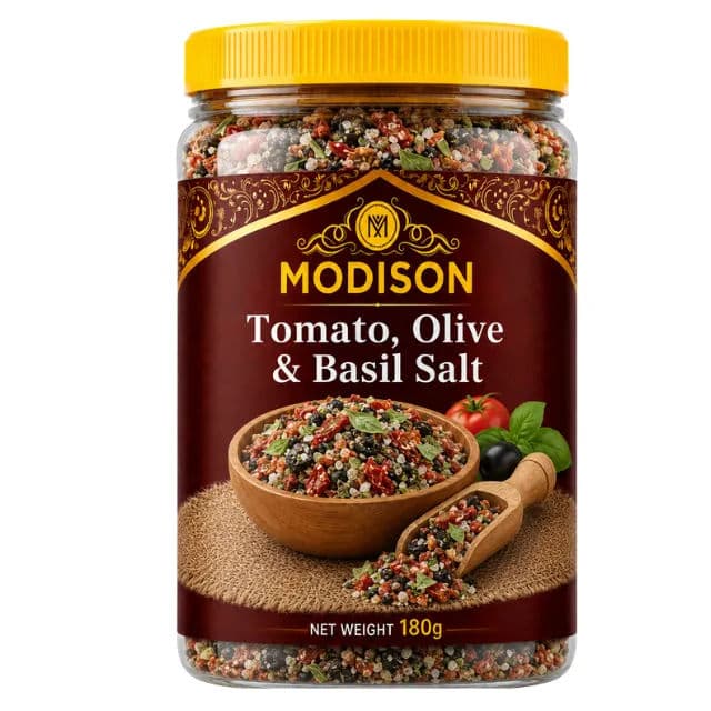 Modison Tomato, Olive & Basil Salt - 100g by Modison