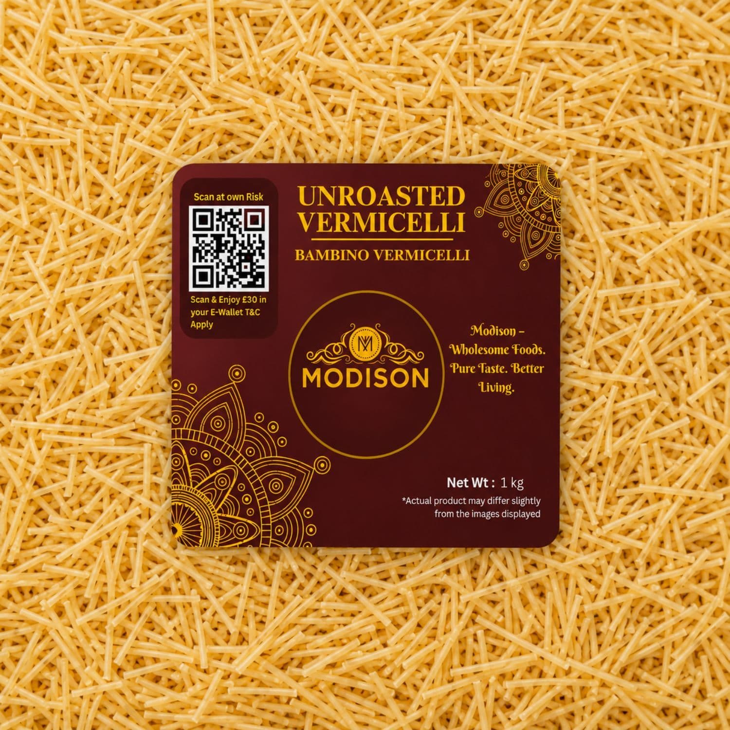 MODISON Unroasted Vermicelli Wheat Semolina Seviyan 1kg by Modison, view 7